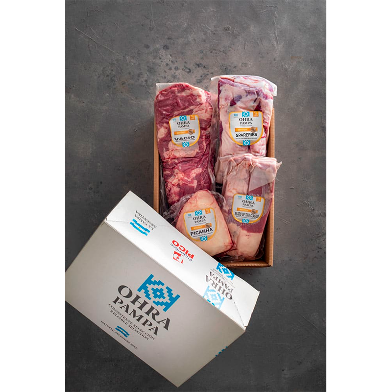 Caja Parrillera Premium 4 Cortes – 4,9 kg: Picaña, Pulpón, Asado y Spareribs