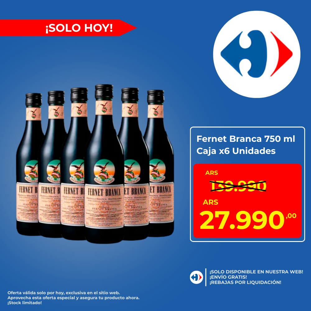 Fernet Branca 750 ml – Caja x6 Unidades