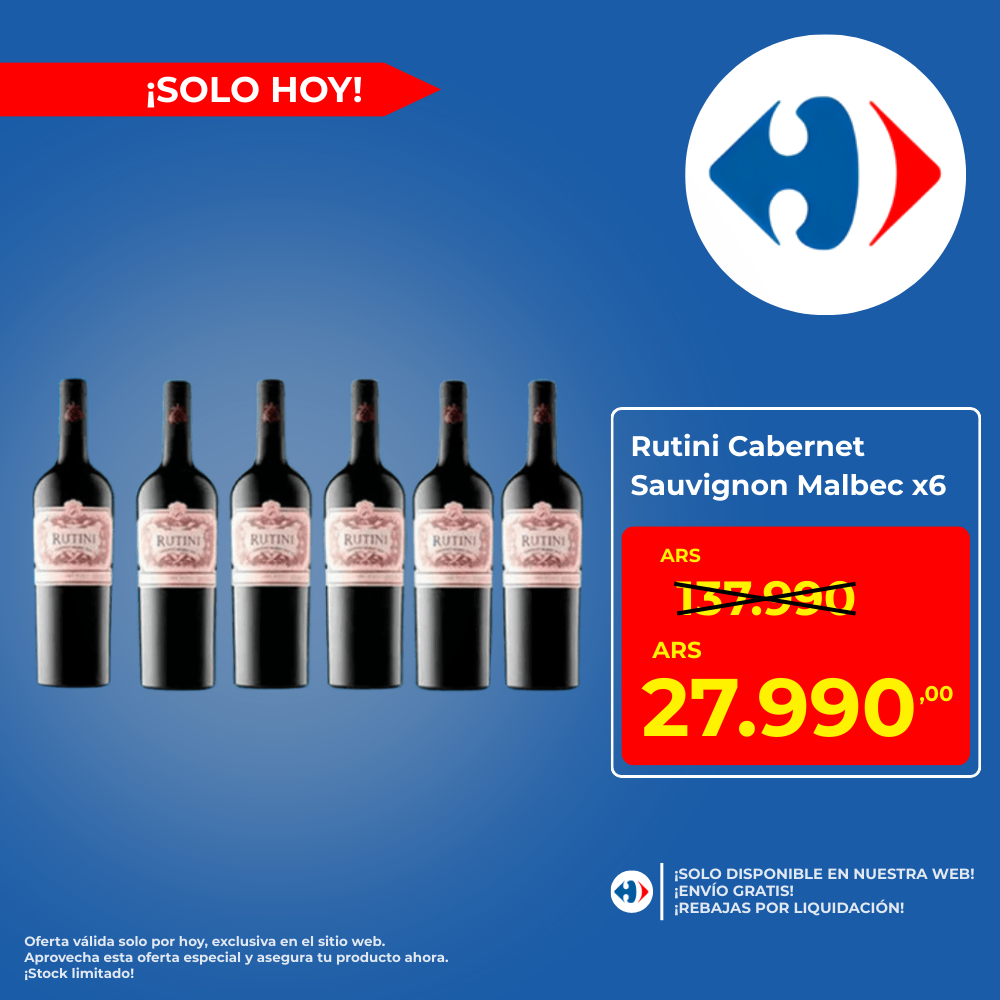 Rutini Cabernet Sauvignon Malbec x6