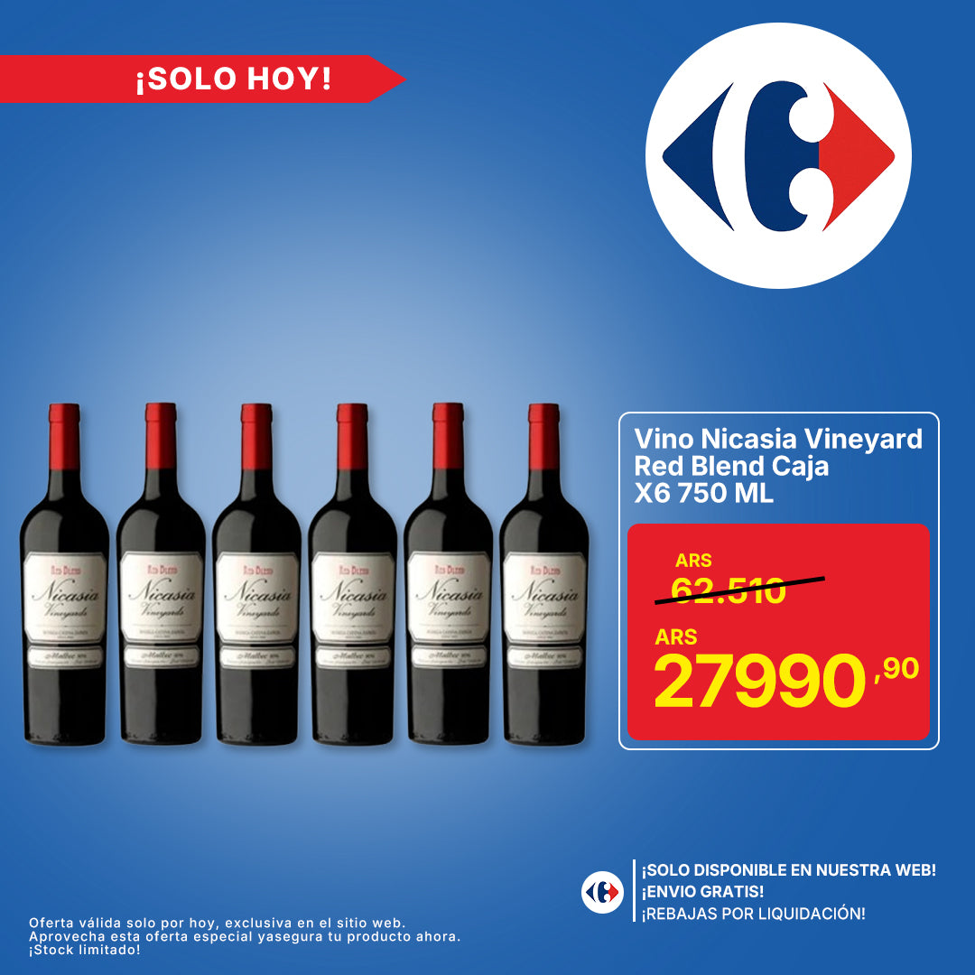 Vino Nicasia Vineyard Red Blend Caja X6 750 Ml