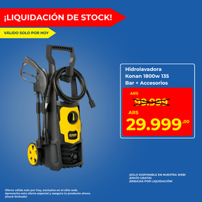 Hidrolavadora Konan 1800w 135 Bar + Accesorios