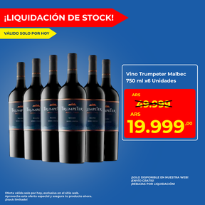Vino Trumpeter Malbec 750 ml x6 Unidades